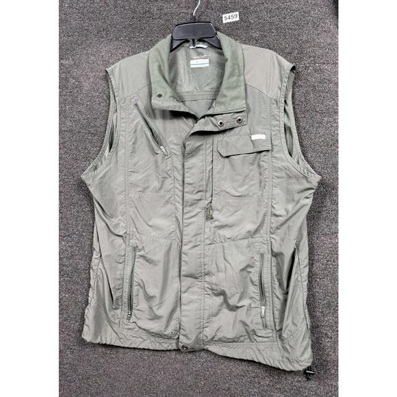 Columbia Sportswear Vest Mens Size XXL Olive Green Full Zip Vented UV Outdoor - Picture 1 of 7